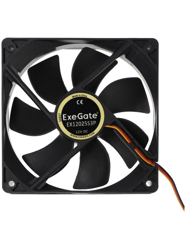 Вентилятор ExeGate EX12025S3P, 120x120x25 мм, подшипник скольж., 3 pin, 26 дБ