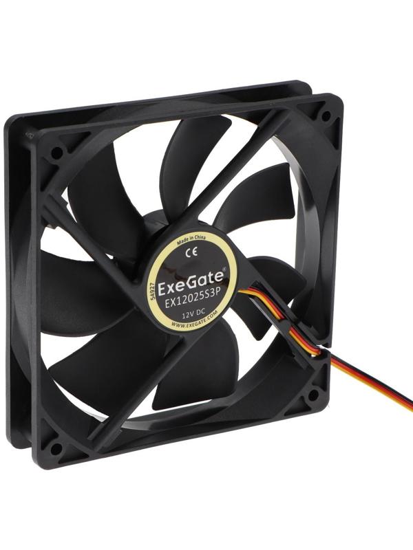 Вентилятор ExeGate EX12025S3P, 120x120x25 мм, подшипник скольж., 3 pin, 26 дБ