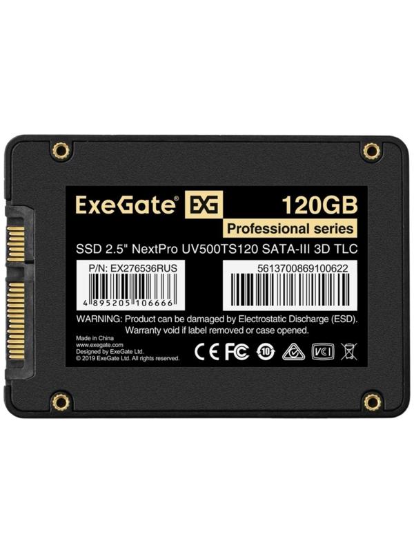 Накопитель SSD ExeGate NextPro UV500TS120, SATA III, 120 Гб, 2.5