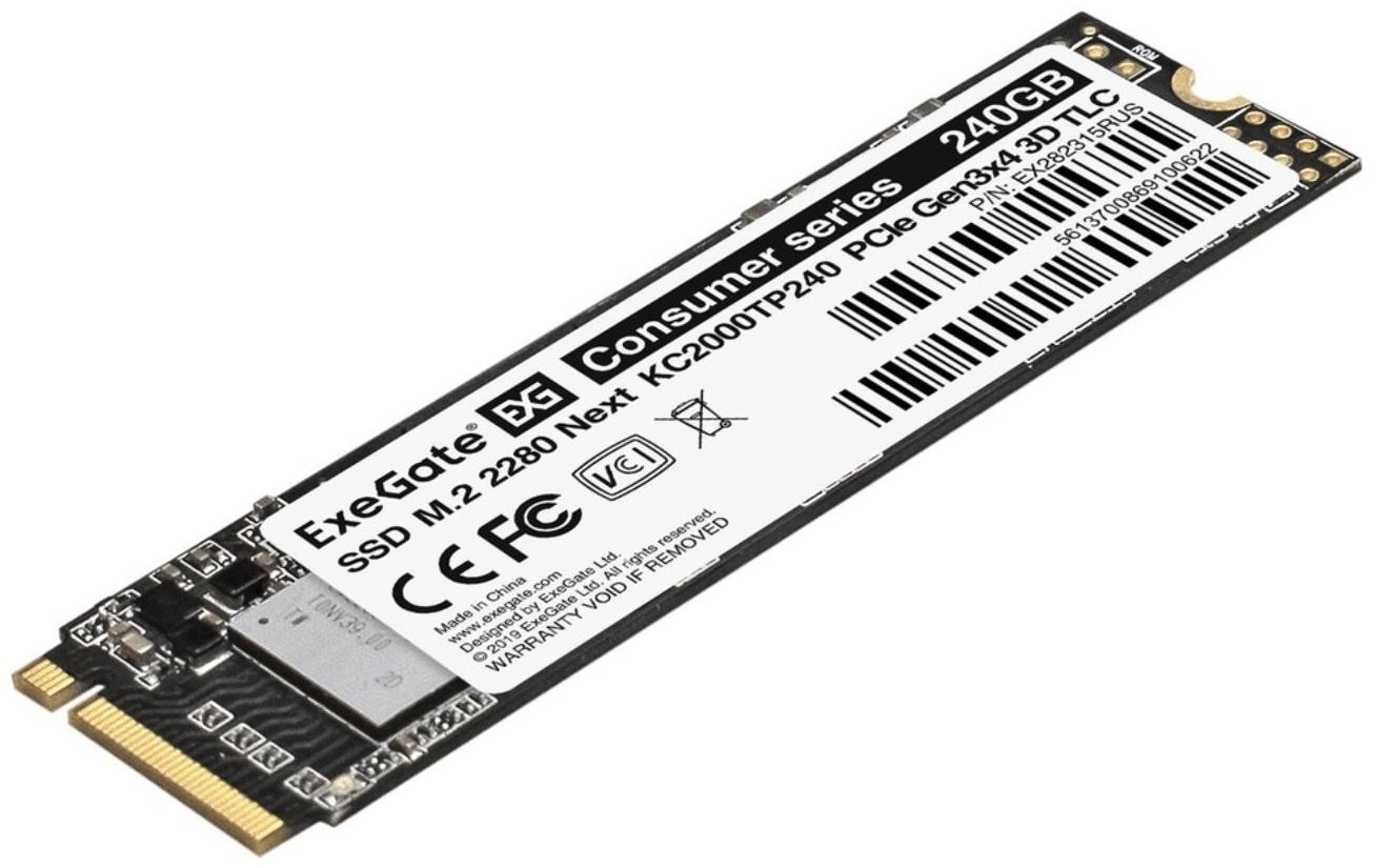 Накопитель SSD ExeGate Next KC2000TP240, 240 Гб, PCI-E x4, M2