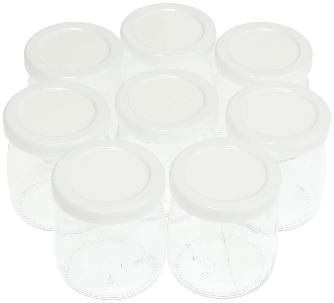 Йогуртница Galaxy GL 2697, 30 Вт, 180 мл, 8 ёмкостей, стекло, серебристая