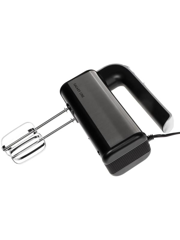 Миксер Galaxy LINE GL 2228, ручной, 700 Вт, 5 скоростей, серебристо-чёрный