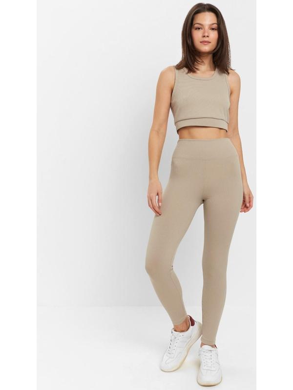 Топ спортивный женский MINAKU цвет бежевый, р-р 44