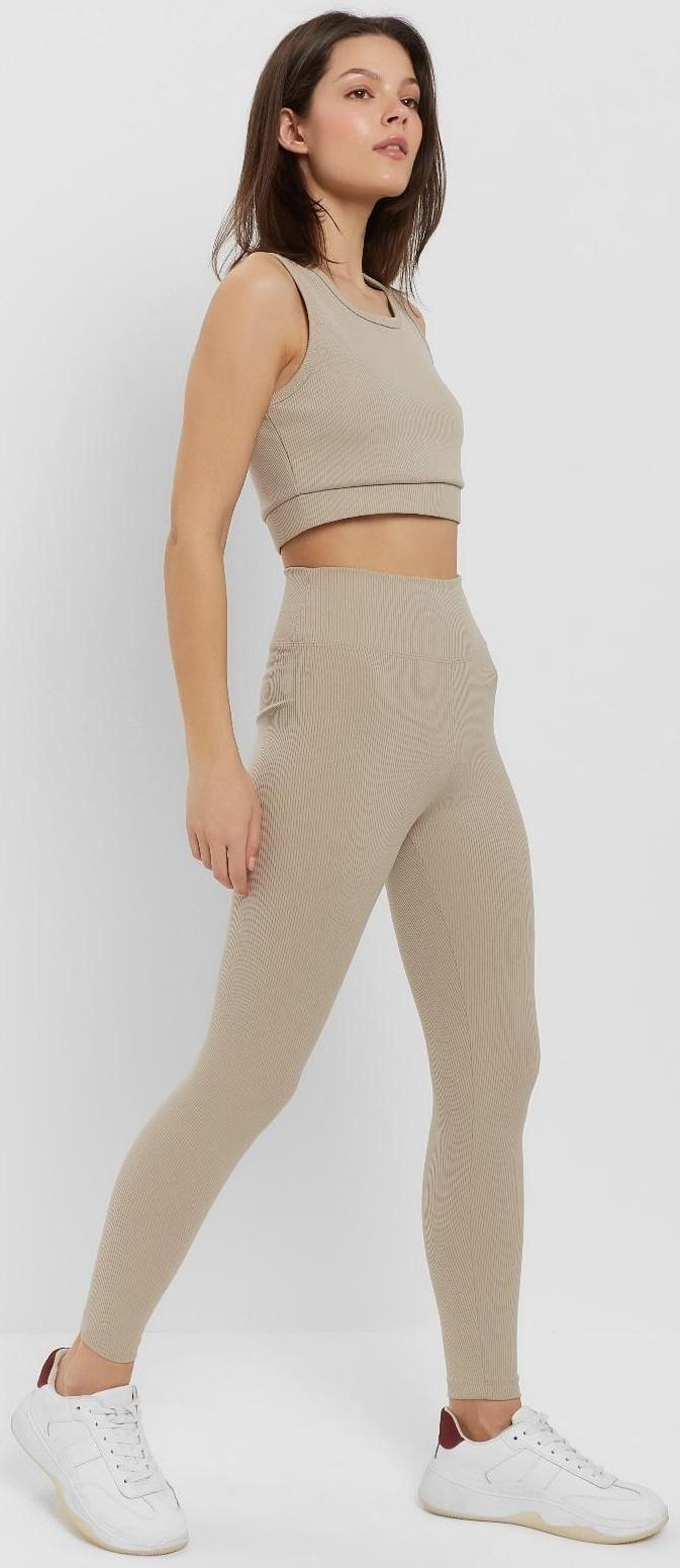 Топ спортивный женский MINAKU цвет бежевый, р-р 48