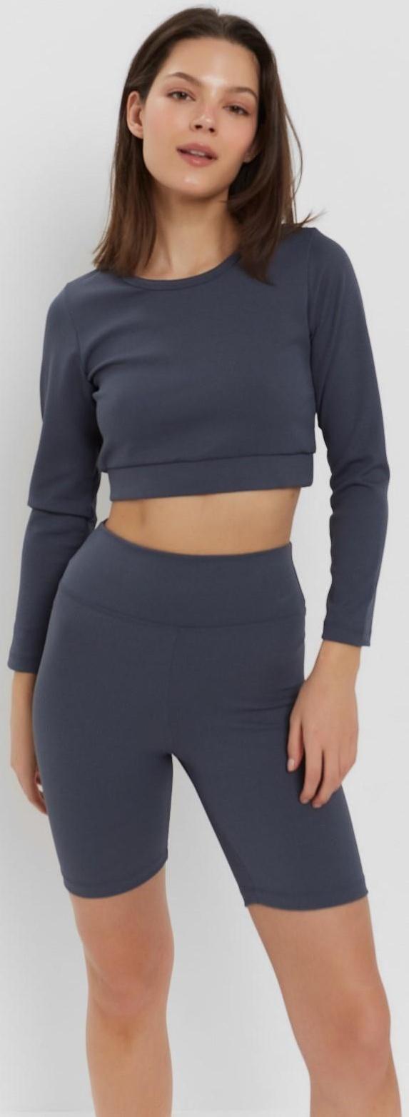 Топ (рашгард) спортивный женский MINAKU цвет графит, р-р 46