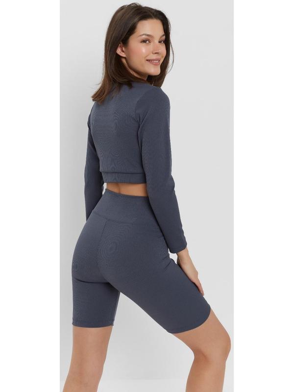 Топ (рашгард) спортивный женский MINAKU цвет графит, р-р 46