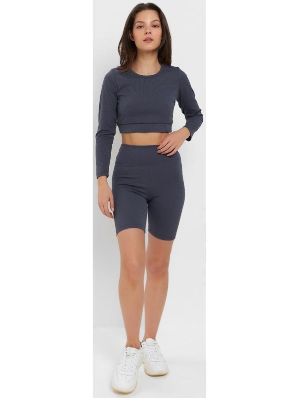 Топ (рашгард) спортивный женский MINAKU цвет графит, р-р 46