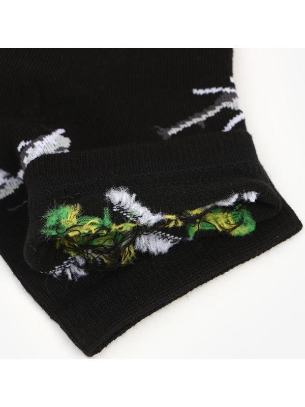 Носки мужские, цвет чёрный/вертолеты, размер 42-43