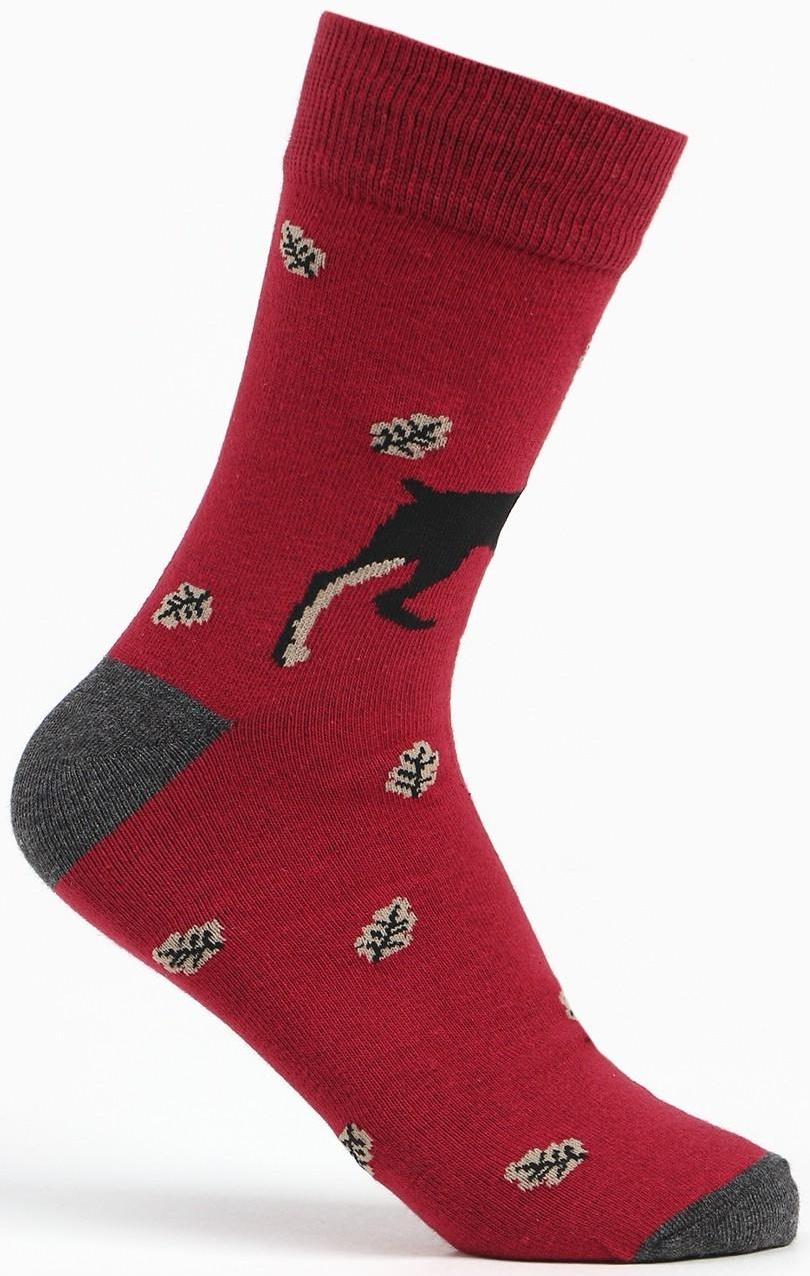 Набор носков мужских (2 пары), цвет бордовый/чёрный, размер 42-43