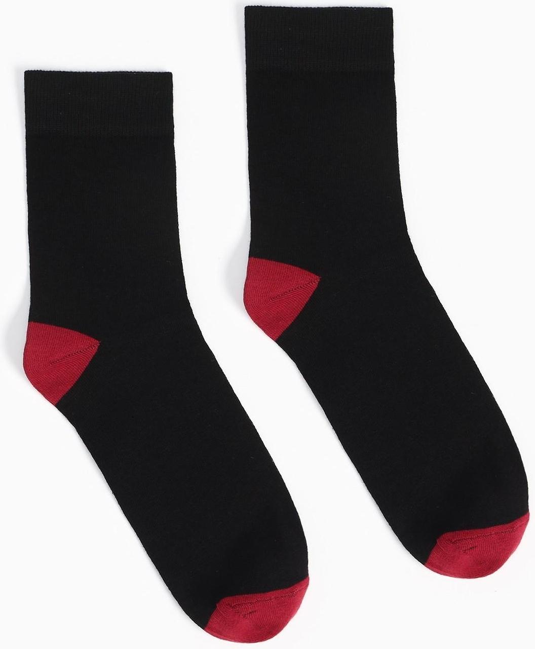 Набор носков мужских (2 пары), цвет бордовый/чёрный, размер 42-43