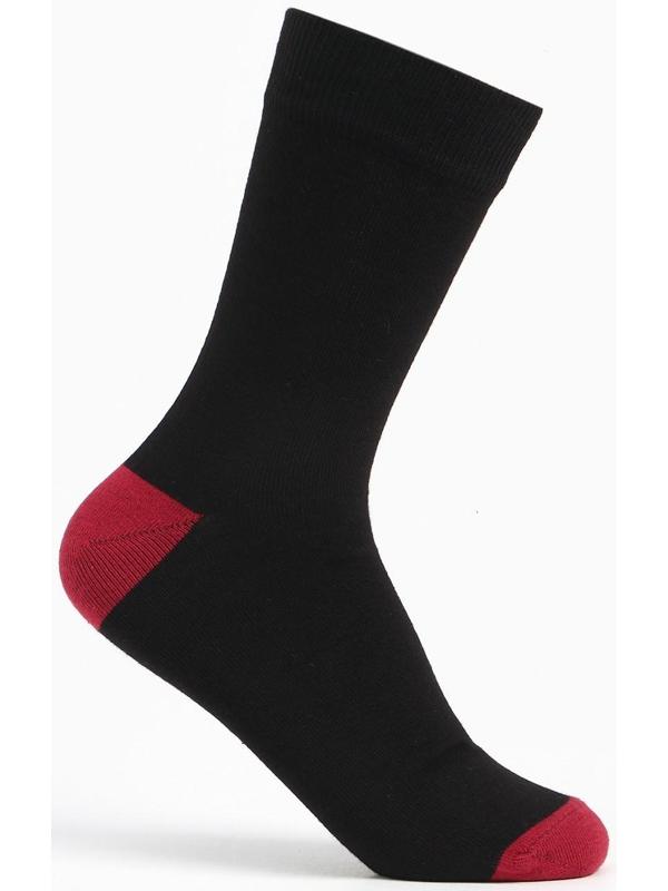 Набор носков мужских (2 пары), цвет бордовый/чёрный, размер 42-43