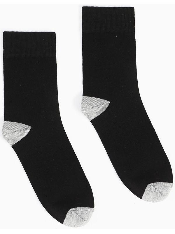 Набор носков мужских (2 пары), цвет чёрный/серый, размер 42-43