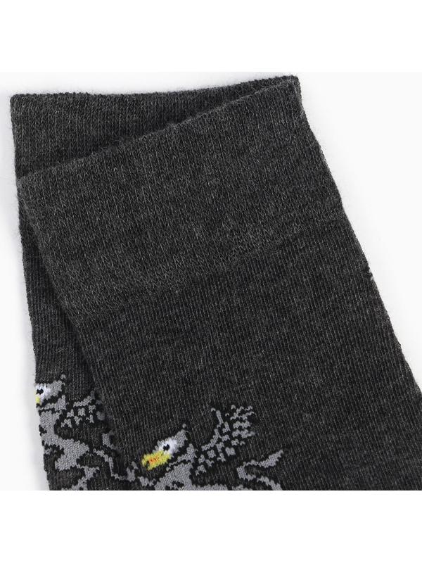 Набор носков мужских (2 пары), цвет чёрный/серый, размер 42-43