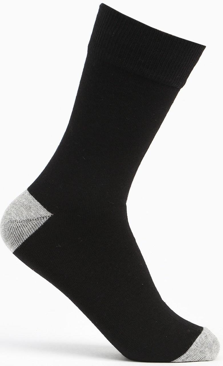 Набор носков мужских (2 пары), цвет чёрный/серый, размер 44-45