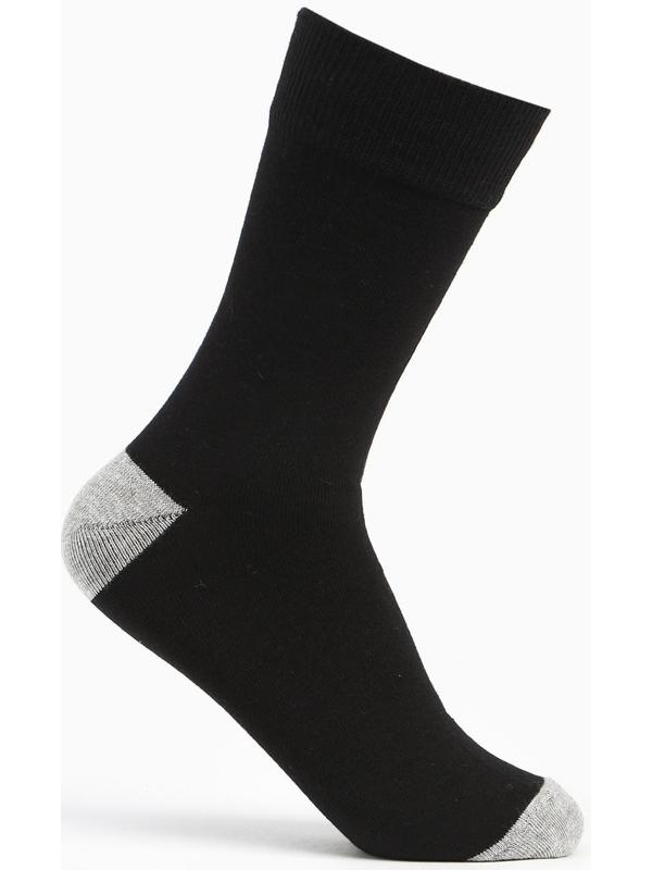 Набор носков мужских (2 пары), цвет чёрный/серый, размер 44-45