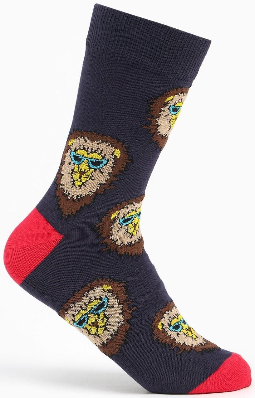 Набор носков мужских (2 пары), цвет синий/чёрный, размер 42-43