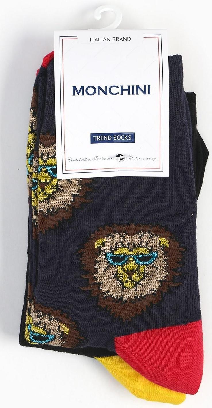 Набор носков мужских (2 пары), цвет синий/чёрный, размер 42-43