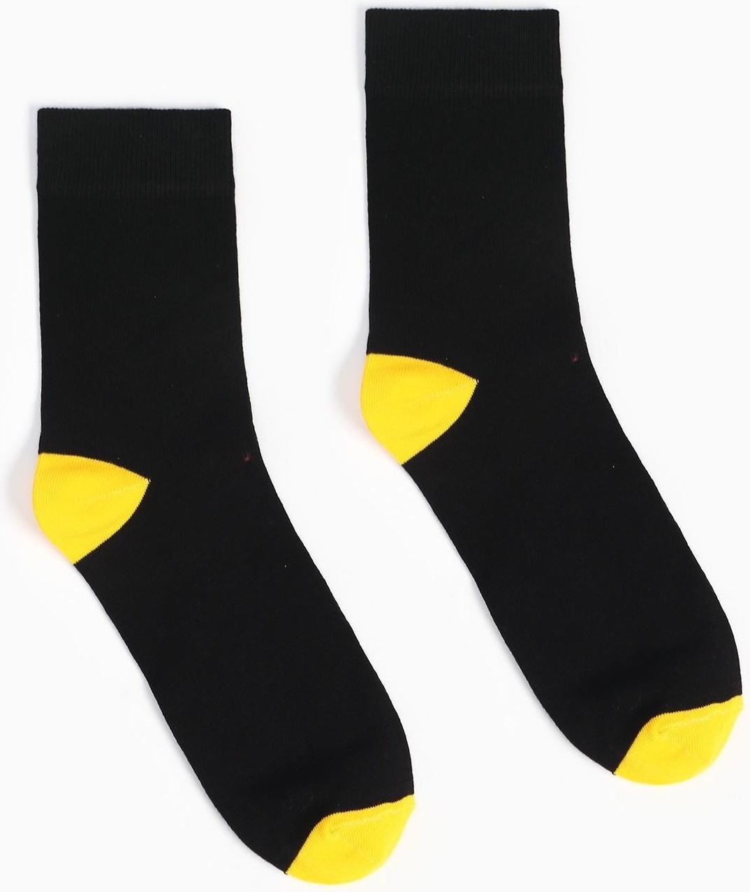 Набор носков мужских (2 пары), цвет синий/чёрный, размер 42-43