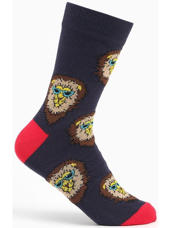 Набор носков мужских (2 пары), цвет синий/чёрный, размер 42-43