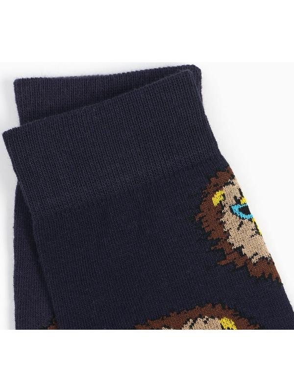 Набор носков мужских (2 пары), цвет синий/чёрный, размер 42-43