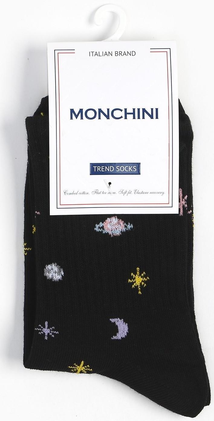 Носки женские, цвет чёрный/космос, размер 38-40