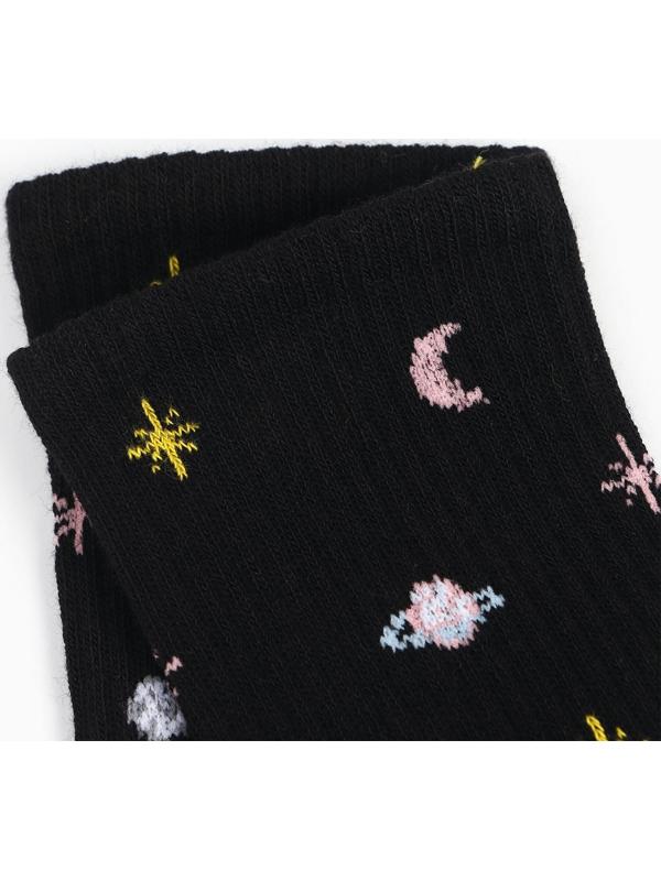 Носки женские, цвет чёрный/космос, размер 38-40