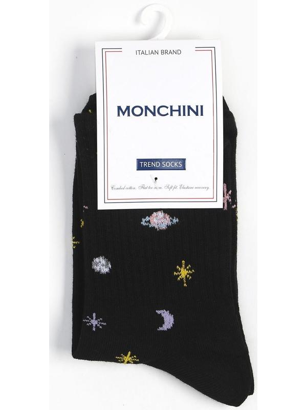 Носки женские, цвет чёрный/космос, размер 38-40