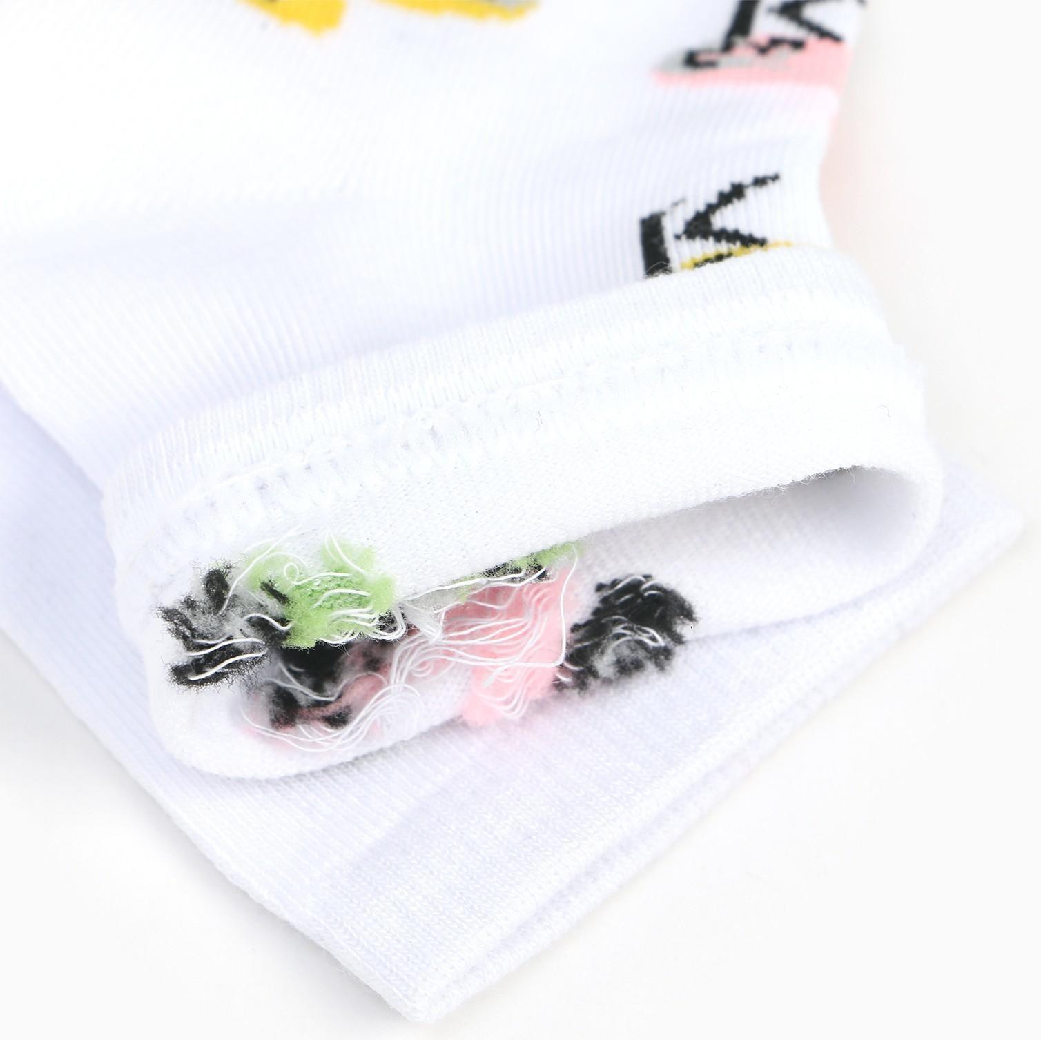 Носки женские, цвет белый/фламинго, размер 38-40