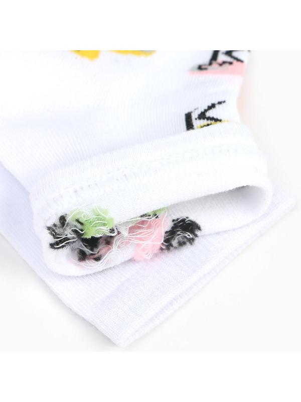 Носки женские, цвет белый/фламинго, размер 38-40