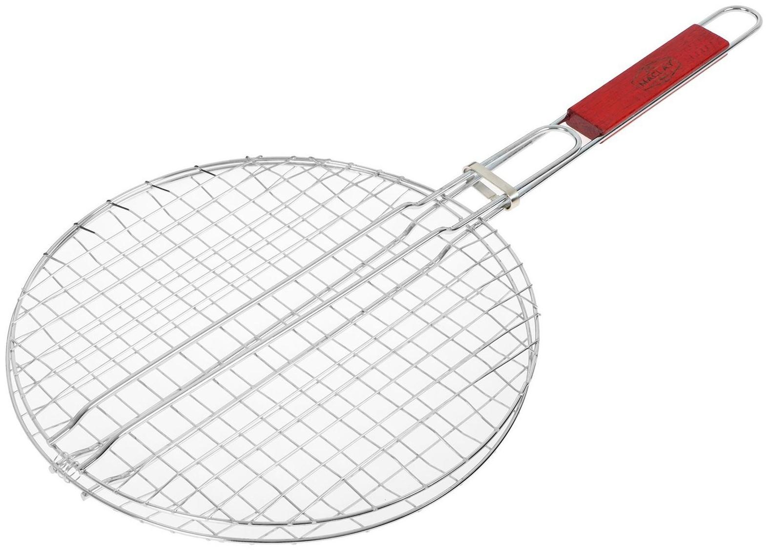 Решетка гриль круглая. 30 см диаметр, хромированная сталь