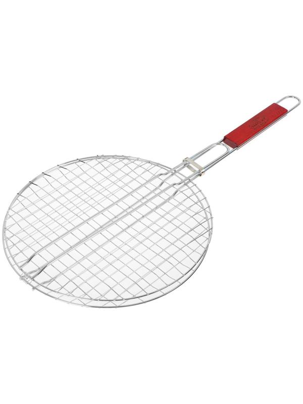 Решетка гриль круглая. 30 см диаметр, хромированная сталь