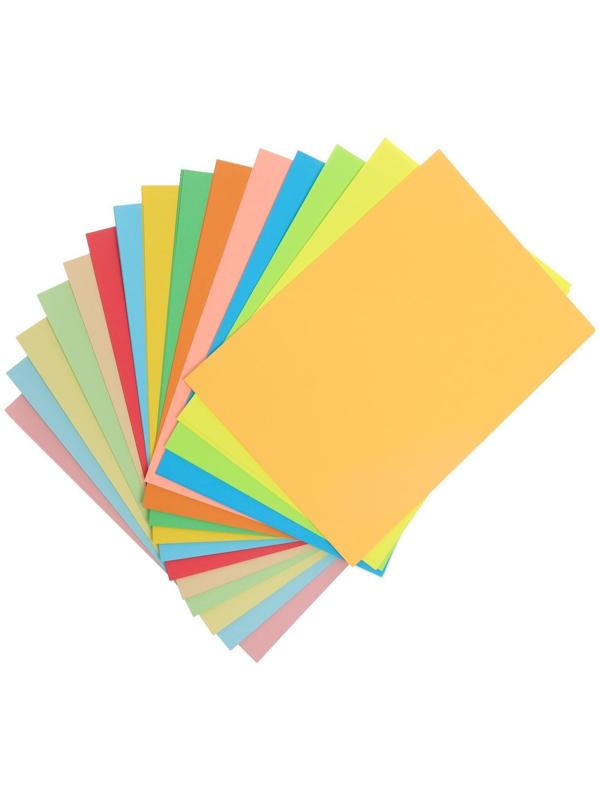 Бумага цветная А4 150л Calligrata Пастель + интенсив + неон МИКС 15цв 80г/м2
