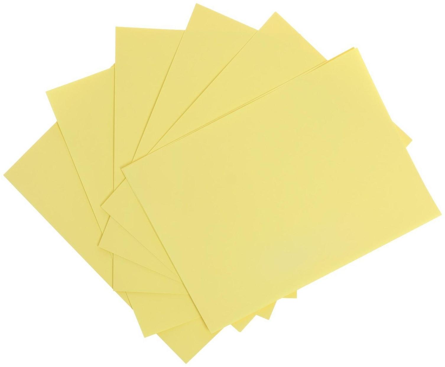 Бумага цветная А4 50л Calligrata Умеренный интенсив Желтый 80г/м2