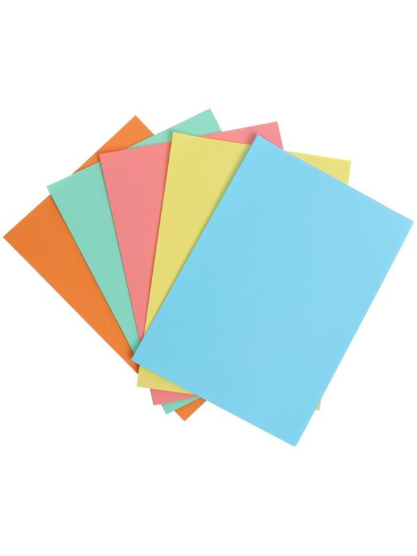 Бумага цветная А4 100л Calligrata Умеренный интенсив МИКС 5цв 80г/м2