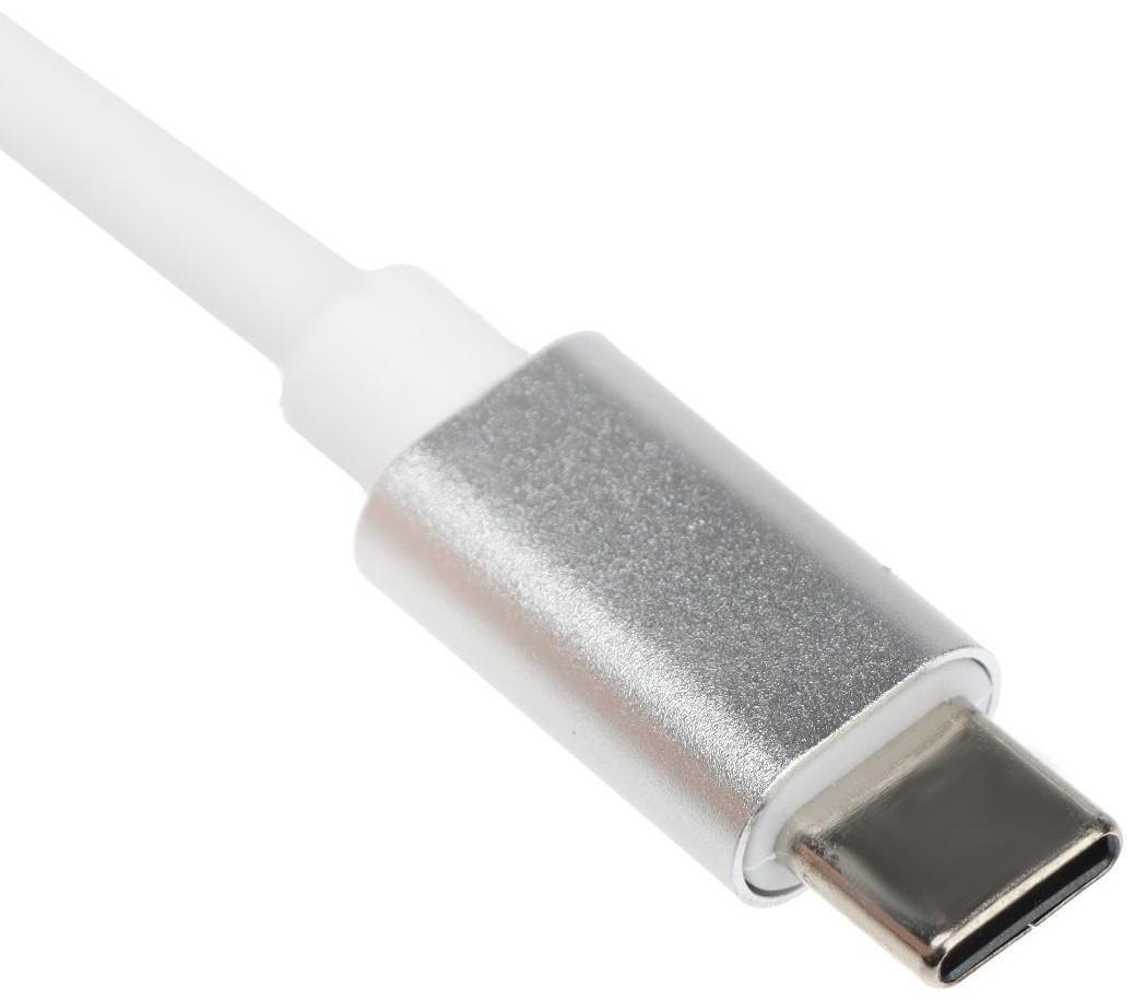 Адаптер Red Line Lite, Type-C - 2 USB/microUSB/microSD/SD, серебристый