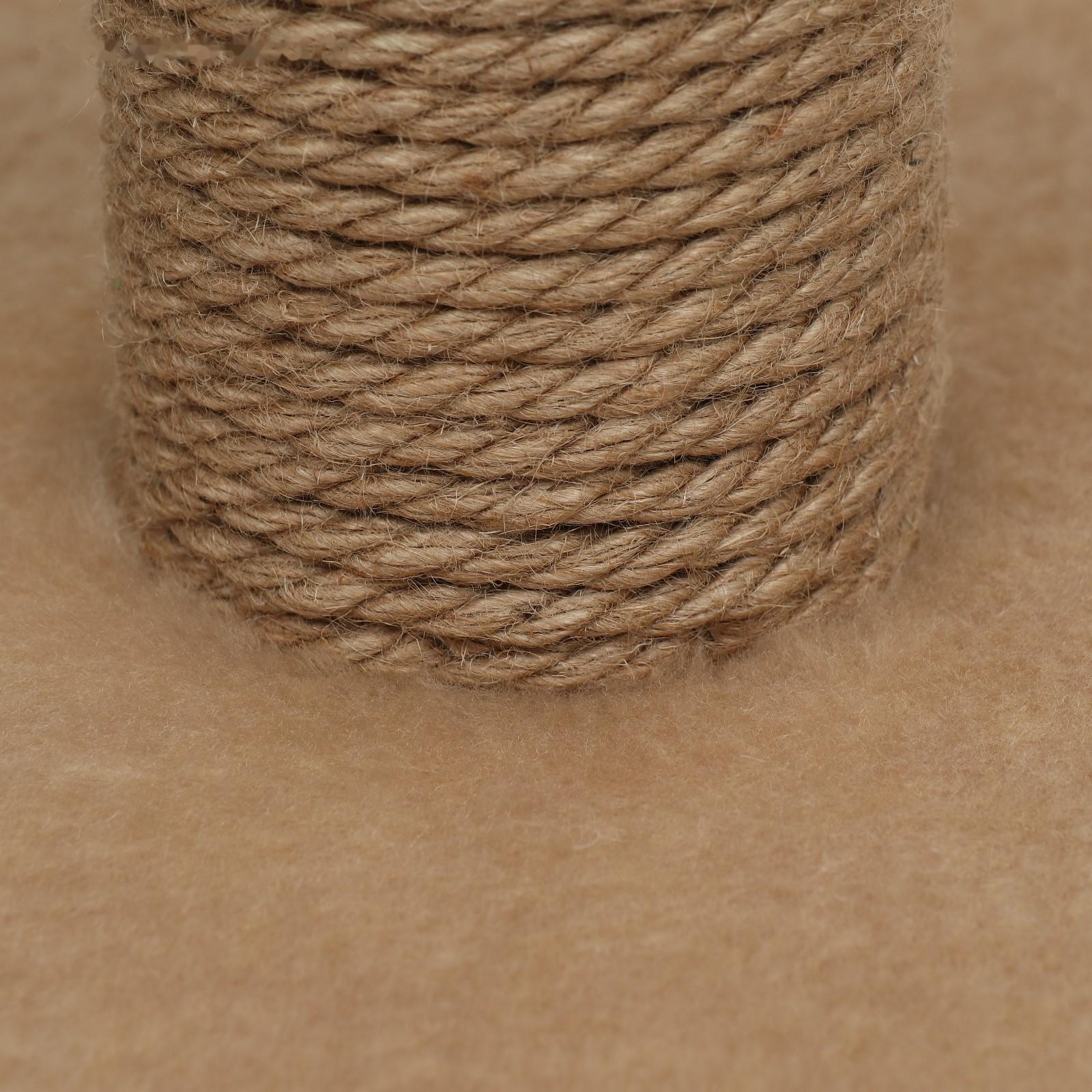 Домик для животных с полкой, джут, 32 х 32 х 64, бежевый