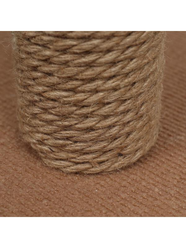 Домик угловой для животных, джут, 35 х 35 х 64 см, бежевый