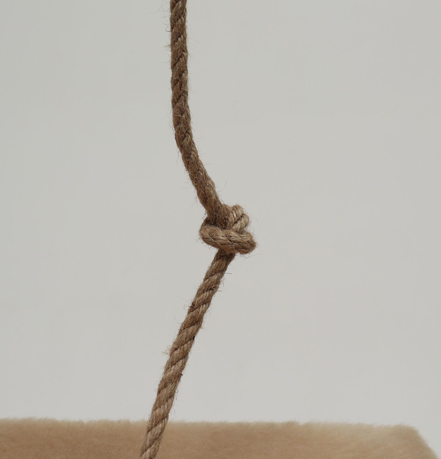 Комплекс с домиком и 2 полками на основании, джут, 37 х 37 х 120 см, бежевый