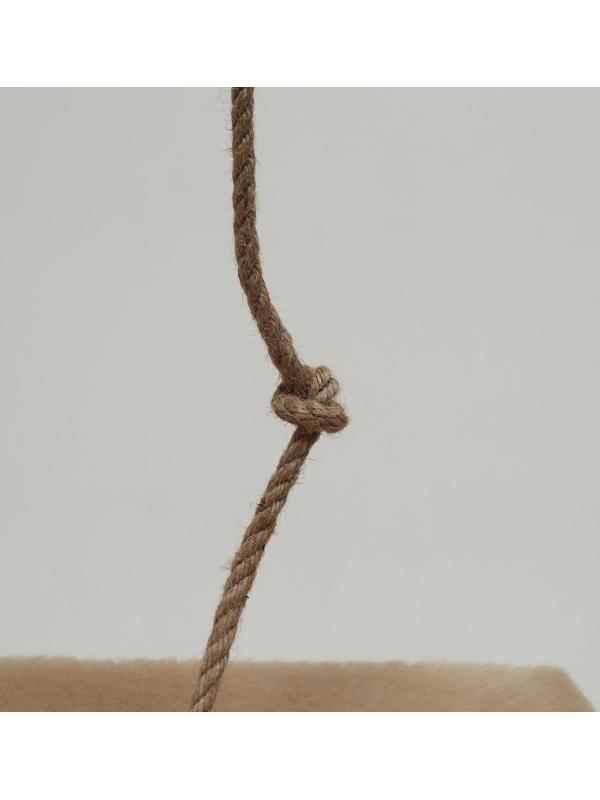 Комплекс с домиком и 2 полками на основании, джут, 37 х 37 х 120 см, бежевый