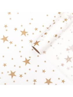 Бумага силиконизированная «Звёзды», золотые 0,38 х 5 м