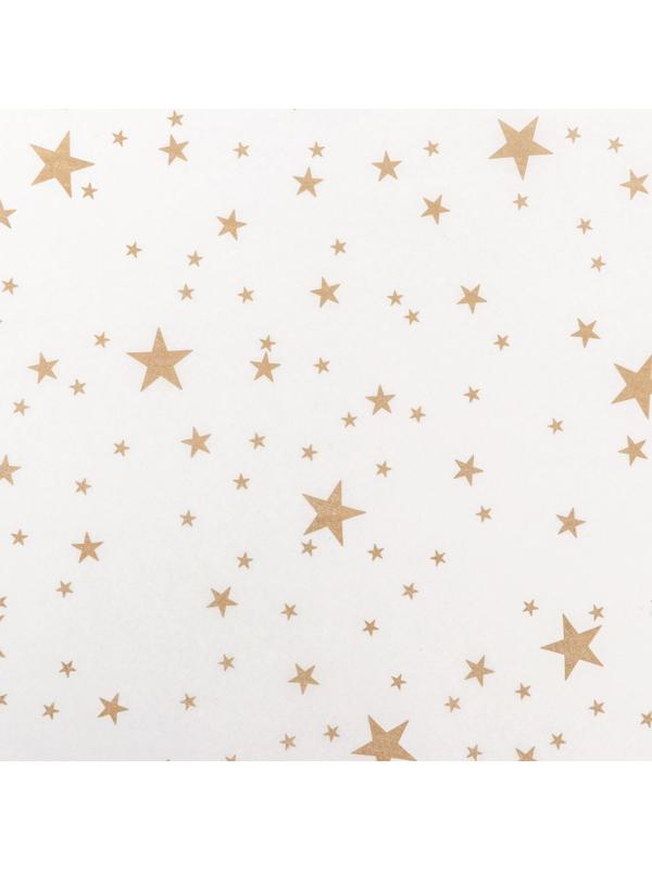 Бумага силиконизированная «Звёзды», золотые 0,38 х 5 м