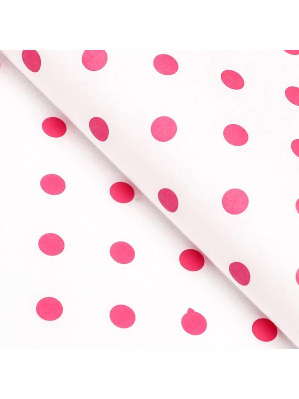 Бумага силиконизированная «Горох», малиновый, 0,38 х 5 м