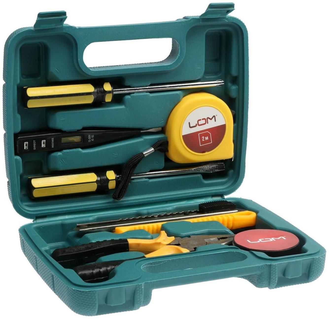 Набор инструментов в подарочном кейсе к 23 февраля ЛОМ, 7 предметов