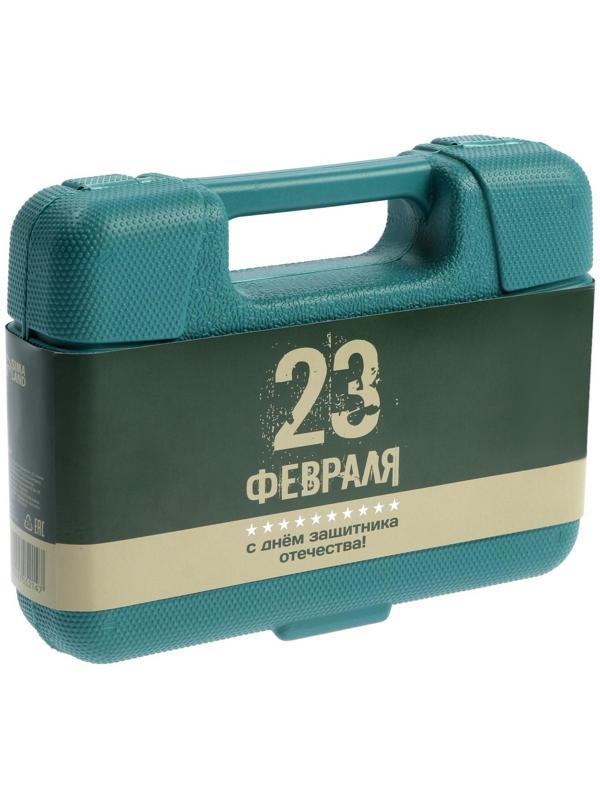 Набор инструментов в подарочном кейсе к 23 февраля ЛОМ, 7 предметов