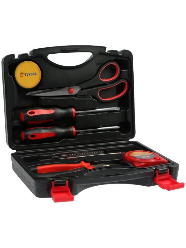 Набор инструментов в подарочном кейсе к 23 февраля ТУНДРА, 7 предметов