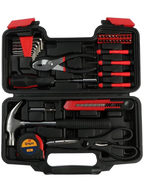 Набор инструментов в подарочном кейсе к 23 февраля ТУНДРА, 39 предметов