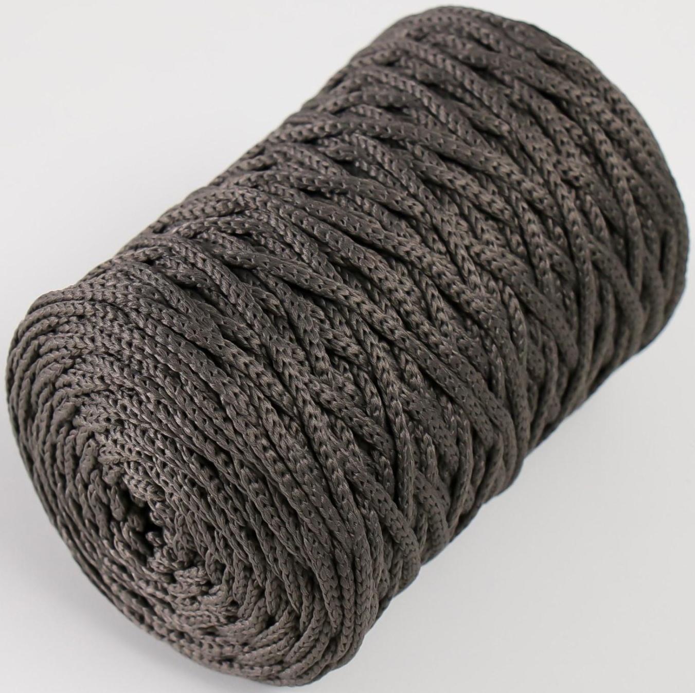 Шнур для вязания 100% полиэфир 3мм 100м/200±20гр (12-темно-серый)