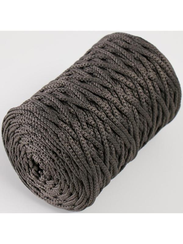 Шнур для вязания 100% полиэфир 3мм 100м/200±20гр (12-темно-серый)