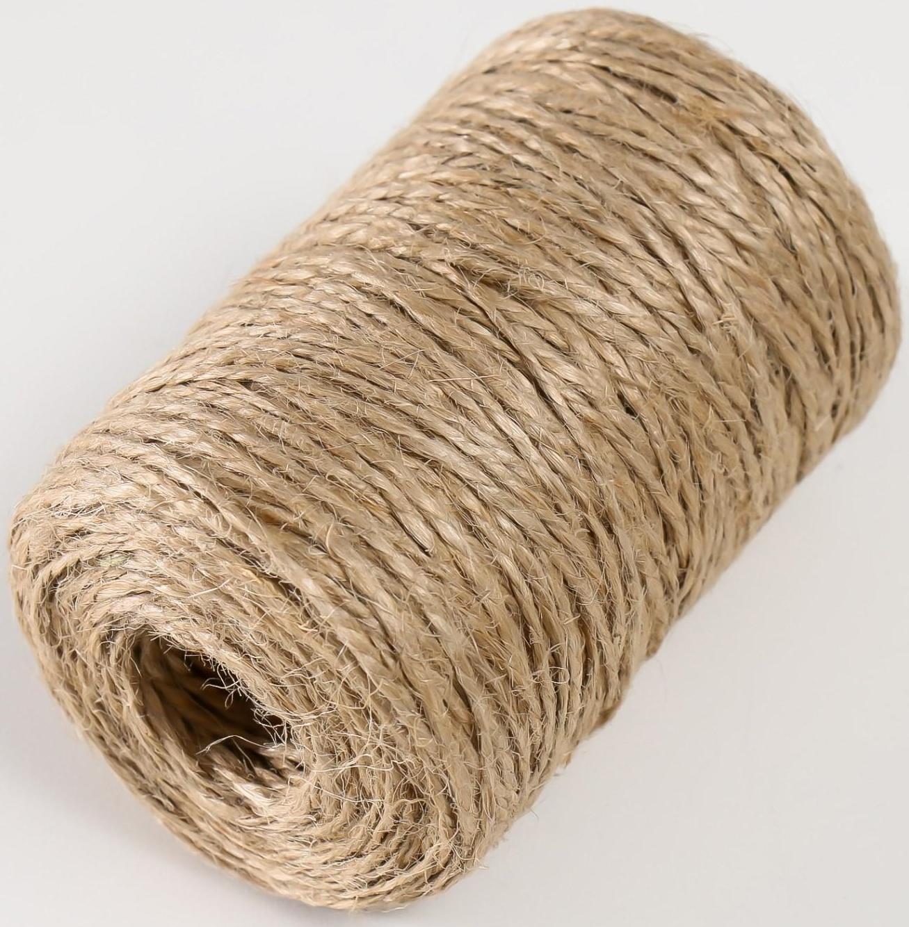 Пряжа джутовая 100% джут 100м/100гр., 2-х ниточная