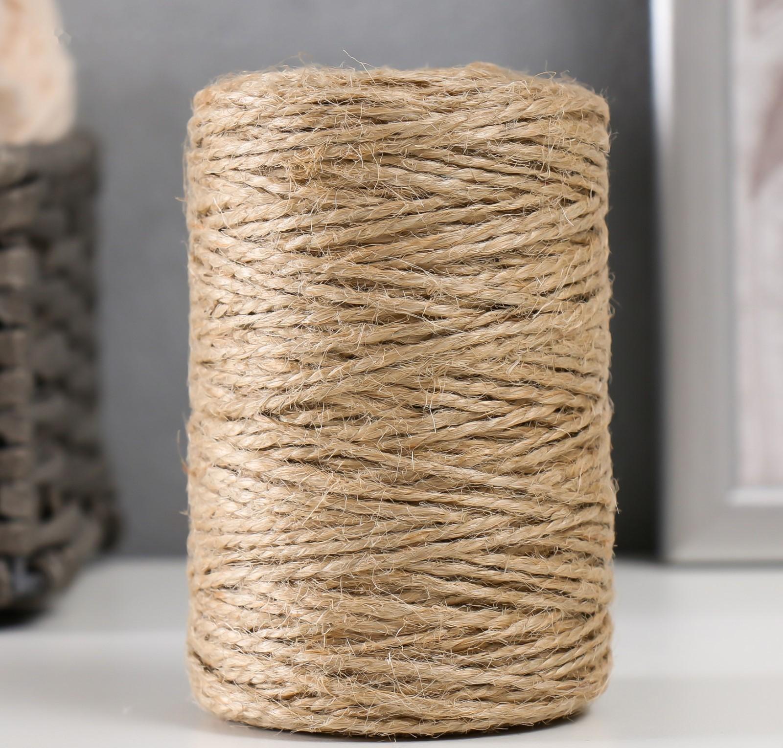 Пряжа джутовая 100% джут 100м/100гр., 2-х ниточная